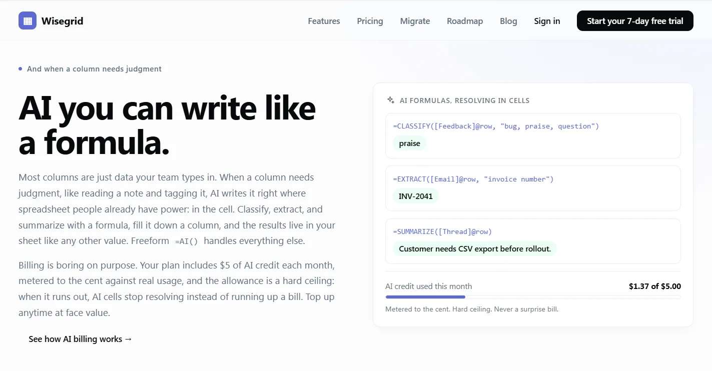 Wisegrid screenshot 1