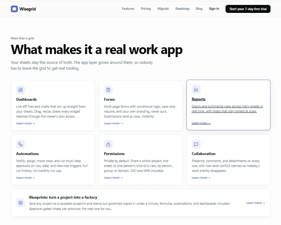 Wisegrid screenshot 2